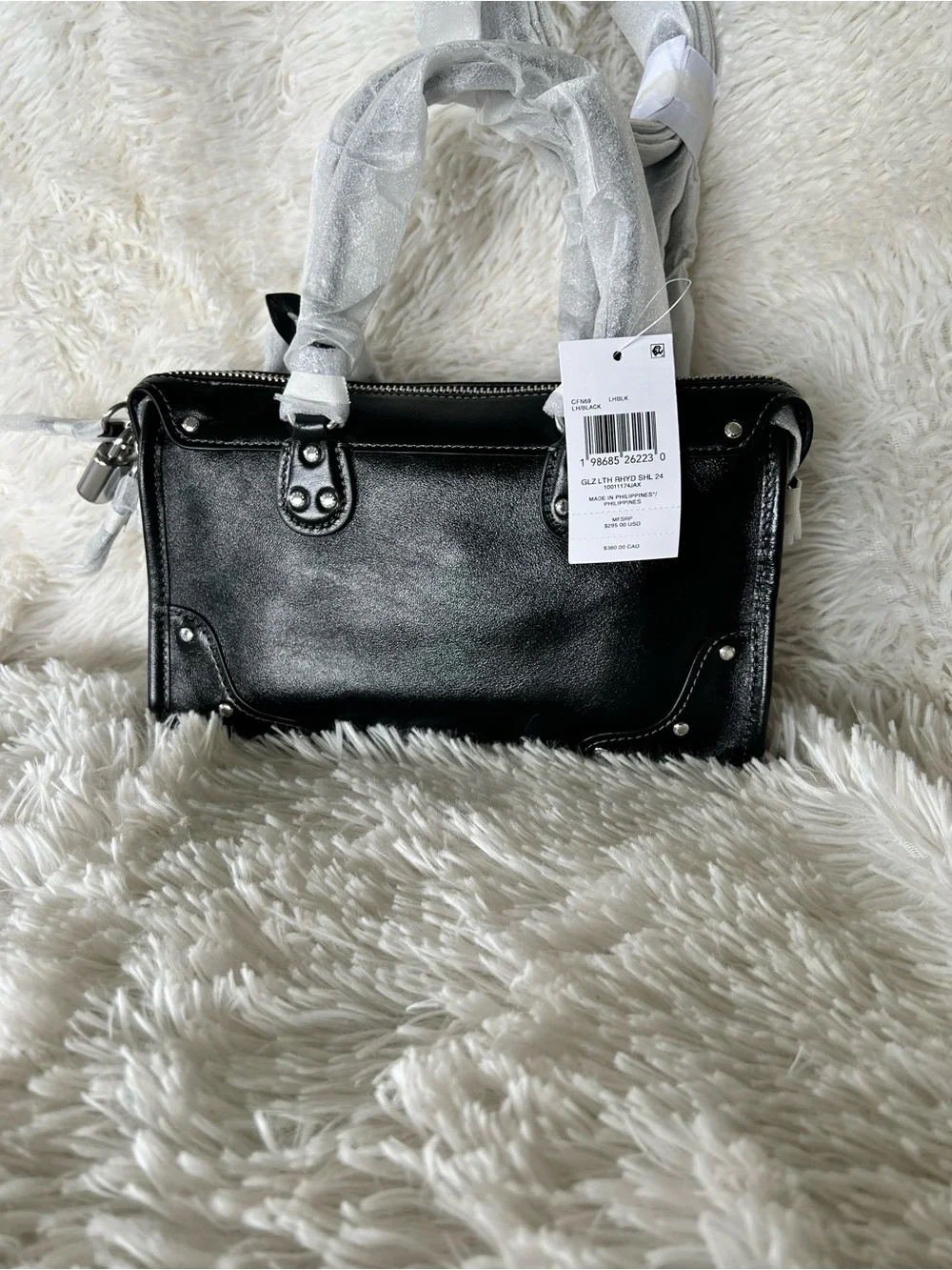 Coach Ryder 24 black leather silver hardware - Picture 3 of 7